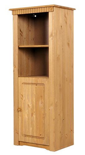 clever-moebel Regal mit Tür aus Kiefernholz, gelaugt/geölt; Vitrine, Schrank von clever-moebel