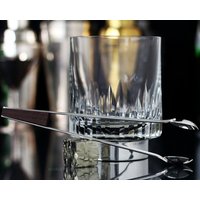 sterling Silber Eiskübel + Eiszange, Geschliffener Kristall, Holz/1960Er 60Er Mid Century Bar Cocktail Werkzeuge von cobaltblau2013