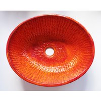 Feurige Fischwaagen - Ovale Tischplatte Waschbecken, Badezimmer Handgemachte Keramik Spüle, Auf Bestellung von coceramicsstudio