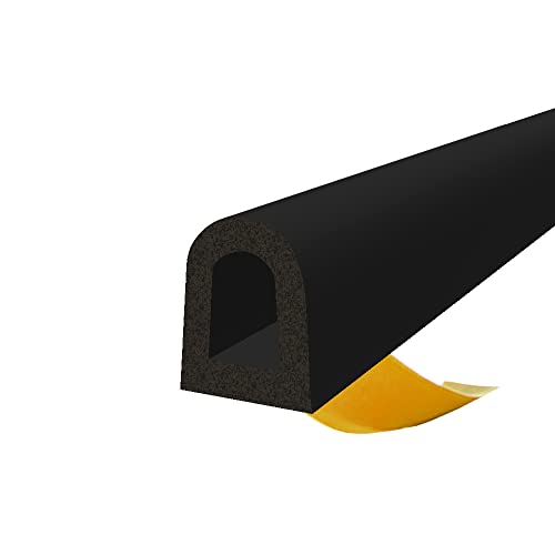 D 8mm x 10mm EPDM Dichtungsband selbstklebend I Schaumstoff Klebeband I Fenster- & Türdichtung I Moosgummi Vorlegeband I Dichtband selbstklebend (Schwarz, 20m) von cocos