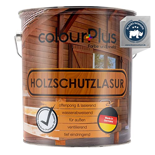 ColourPlus Holzschutzlasur Außen 5 L - Kiefer - Wetterfeste Holz Lasur für aussen. Mit UV-Schutz. Ideal für Gartenmöbel & Zäune. Professioneller Außenschutz gegen Feuchtigkeit & Sonne. von colourPlus Farbe und mehr