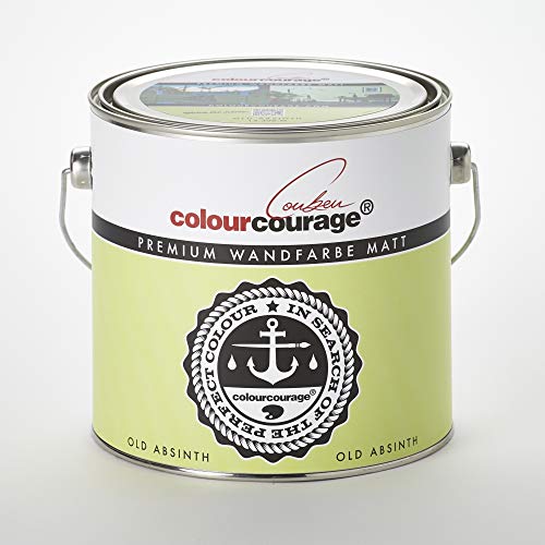 Premium Wandfarbe colourcourage matt Bouteille á la Mer 2,5L - weitere einzigartige Farbtöne erhältlich von colourcourage