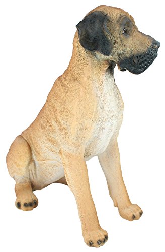 Dekofigur Deutsche Dogge CHARLY Hund Braun Höhe 36 cm Tierfigur Hundefigur Hundedeko Gartendeko von colourliving