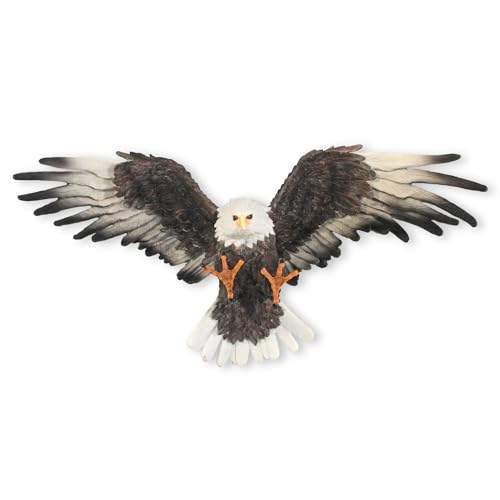 colourliving | Adler Figur zum Aufhängen Fliegender Adler groß | handbemalte Adler Dekofigur 55 cm Spannweite | detailgetreue Verabeitung von colourliving
