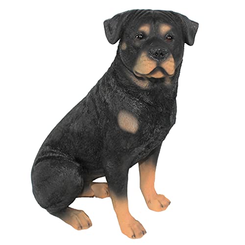 colourliving Hunde Figur Rottweiler sitzend Hunde Deko Figur Rottweiler Figur Hundefigur von colourliving