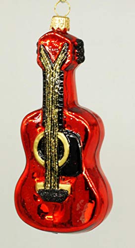 condecoro Gitarre Christbaumschmuck Musikinstrument Christbaumkugel rot von condecoro