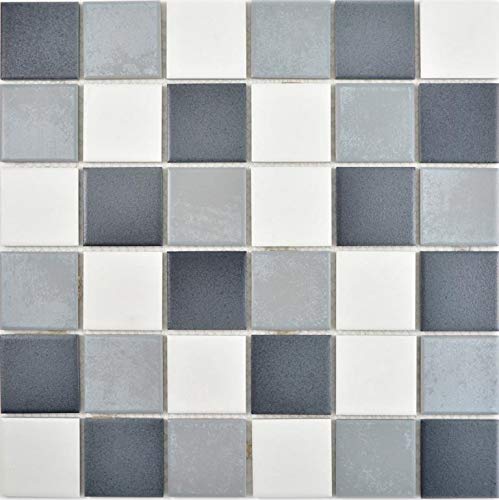 Keramik Mosaik grau Wand Küche Dusche Bad Fliesenspiegel Mosaikfliese Mosaikmatte Mosaikplatte von conwire