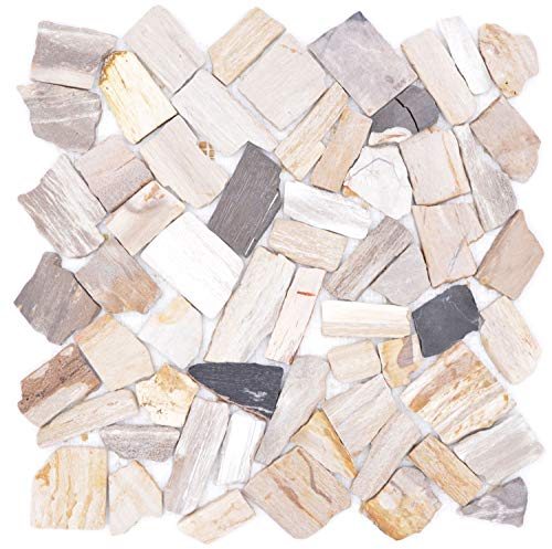 Mosaik Fliese Bruch/Ciot mix Fossil für WAND KÜCHE Fliesenspiegel Thekenverkleidung Wandverblender von conwire