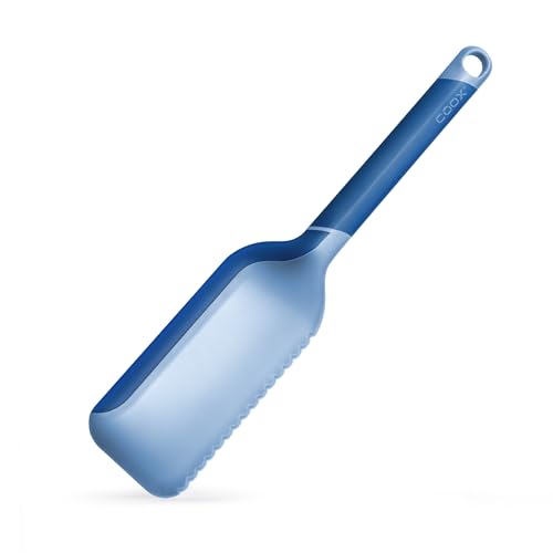 coox Schneidheber, Tortenheber, Küchenhelfer mit Funktionsteil aus Silikon (Blau) von coox