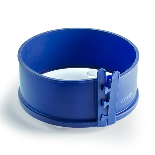 coox Springform mit Glas-Servierplatte und Glasfüßen Ø 18 cm (Blau), kleine Silikon Backform mit schnitt- & kratzfestem Glasboden, Antihaft-Funktion, Ofen- & Mikrowellenfest von coox