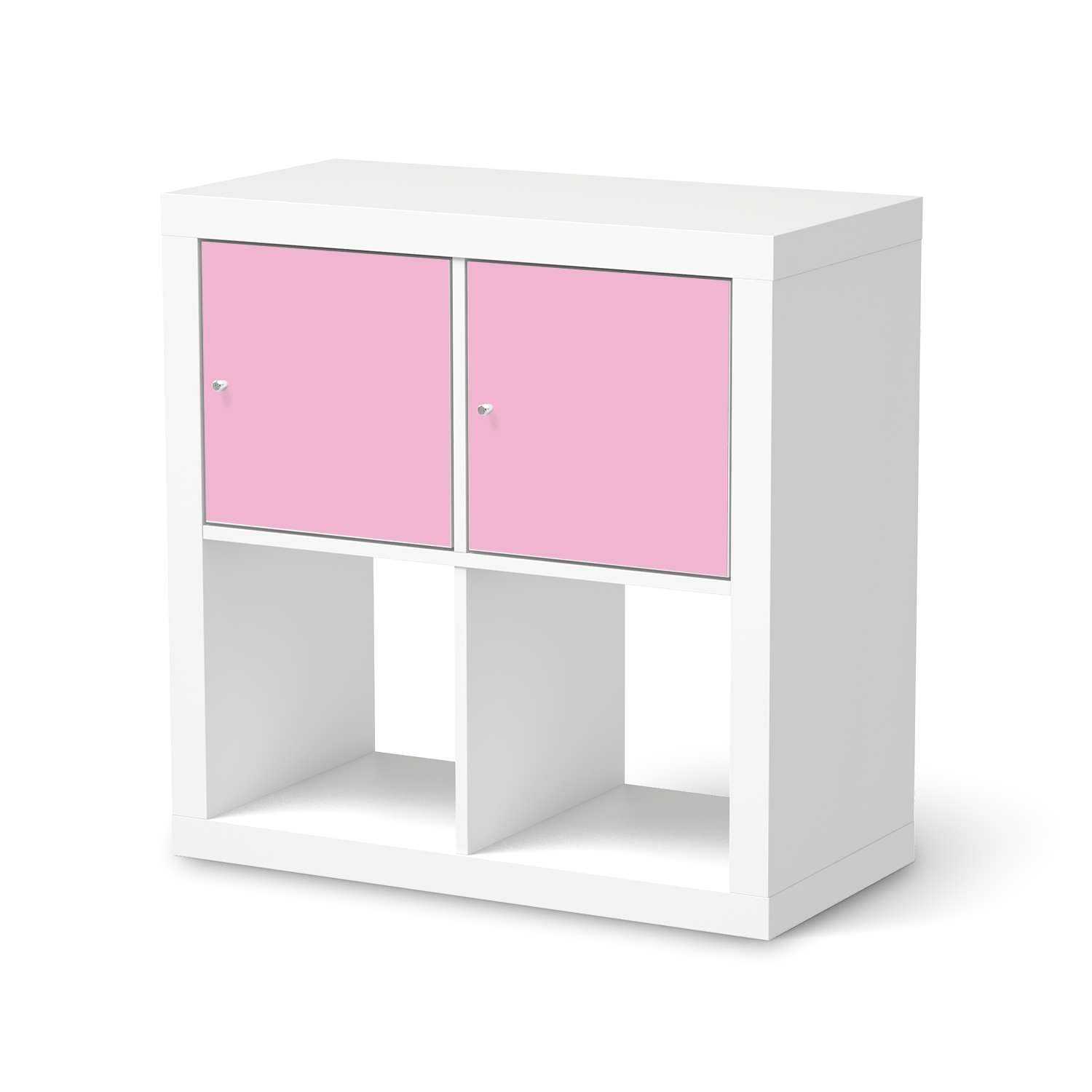 M?belfolie IKEA Kallax Regal 2 T?ren (quer) - Design: Pink Light von creatisto