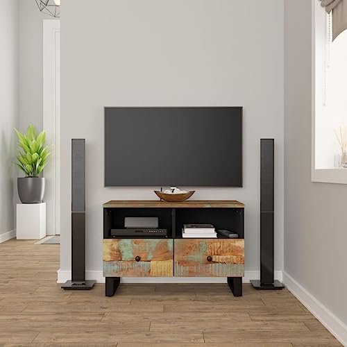 csderty Furniture Home Tools TV-Schrank, 70 x 33 x 46 cm, Massivholz, recycelt von csderty