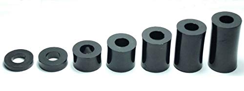 10x DISTANZHÜLSEN KUNSTSTOFF M5 SCHRAUBE 4MM BIS 30MM UNTERLEGSCHEIBEN 5x10 ROHR RUND HÜLSE Abstandhalter (Länge L = 10mm) von cyclingcolors