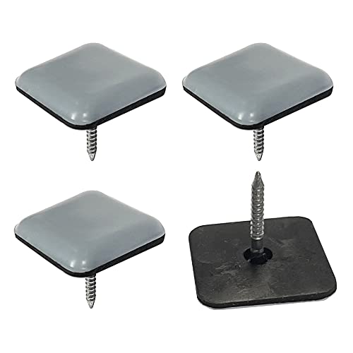 4x Möbelgleiter teflongleiter mit nagel quadrat möbelfüße gleitscheiben für möbel stuhl 24x24 mm von cyclingcolors