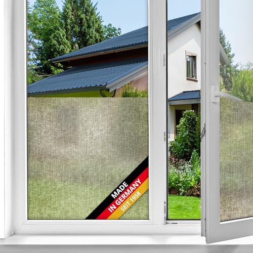 d-c-fix Fensterfolie static Premium Texido UV Sichtschutz beidseitig blickdicht statisch selbsthaftend Folie für Bad-Fenster, Küche, Glastür Milchglasfolie Sichtschutzfolie Glasfolie 45 cm x 1,5 m von d-c-fix