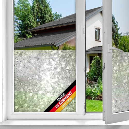 d-c-fix Fensterfolie static Splinter UV Sichtschutz beidseitig blickdicht statisch selbsthaftend Folie für Bad-Fenster, Küche, Glastür Milchglasfolie Sichtschutzfolie Glasfolie 90 cm x 1,5 m von d-c-fix