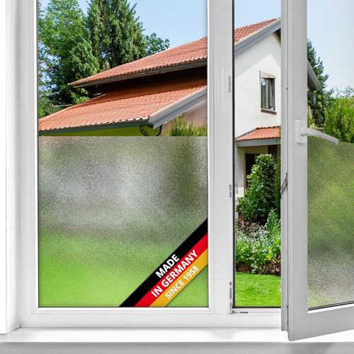 d-c-fix Fensterfolie Milky selbstklebend Sichtschutz beidseitig blickdicht Folie für Bad-Fenster, Küche, Glastür Milchglasfolie Sichtschutzfolie Glasfolie 90 cm x 2,1 m von d-c-fix
