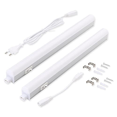 da LIGHT Led Unterbauleuchte Küche 5W 31,5cm 450lm 4000k Neutralweiß Unterbau Lichtleiste Küchenlampe Schrankbeleuchtung Superhell Weiß für Küche Schrank Erweiterbar durch Stecksystem (2 Stück) von da LIGHT