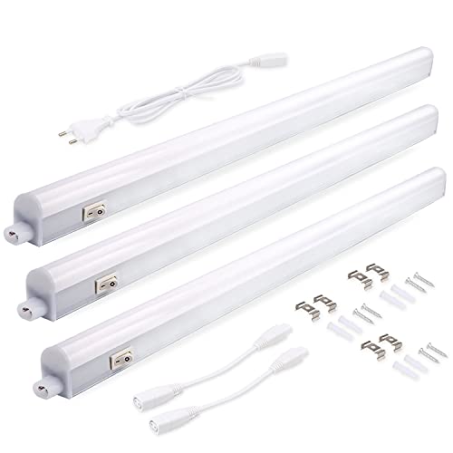 da LIGHT Led Unterbauleuchte Küche 8W 57,5cm 750lm 4000k Neutralweiß Unterbau Lichtleiste Küchenlampe Schrankbeleuchtung Superhell Weiß für Küche Schrank Erweiterbar durch Stecksystem (3 Stück) von da LIGHT