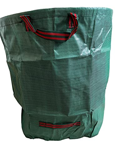 daniplus XXL Gartenabfallsack Laubsack Grünschnitt Gartenabfälle Gartensack, 272L, robust, selbststehend, 4 Tragegriffe von daniplus