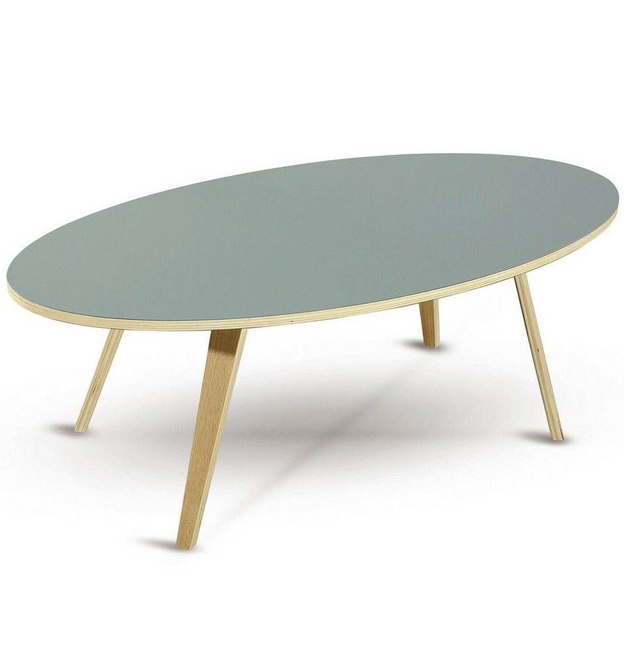 dasmöbelwerk Couchtisch Couchtisch Beistelltisch Skandinavisch Tisch ARVIKA oval 120cm Grau von dasmöbelwerk