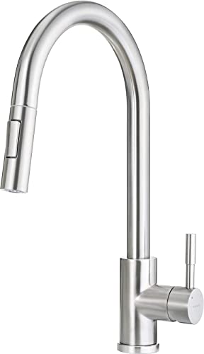 KITCHEN MIXER WITH PULL-OUT SPRAY DEANTE TWO FLOWS BRUSHED STEEL LIMA von DEANTE
