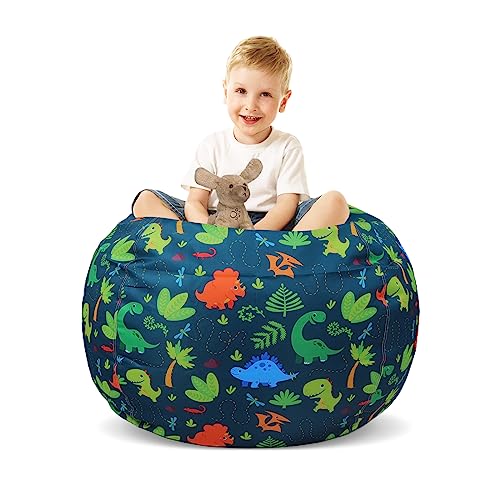 decalsweet Dinosaurier Sitzsack für Kinder Spielzeug Lagerung Groß für Kinderzimmer Aufbewahrung Nur Tasche, Kein Füller von decalsweet