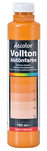 decotric Decolor Bunte Abtönfarbe Terrakotta - 750 ml I Dispersionsfarbe für dekorative Anstriche und wasserbasierten Materialien I Hohe Farbkraft & Ergiebigkeit von decotric