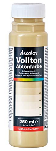 decotric Decolor Bunte Wandfarbe Elfenbein - 250 ml I Dispersionsfarbe für dekorative Anstriche und wasserbasierten Materialien I Hohe Farbkraft & Ergiebigkeit von decotric