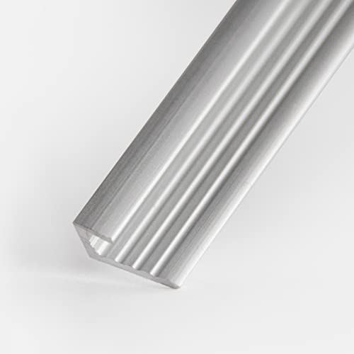 dedeco Aluminium Profil Abschlussprofil Endprofil Verbindungsprofil Alu 200cm für 3mm Duschrückwände Wandverkleidung Rückwände von dedeco