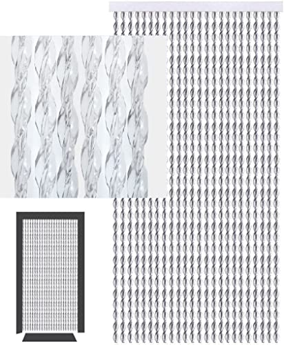 DEFACTO Fadenvorhang PVC Vorhange PVC Streifen Glitzer Glanz 100% (100x230cm), Tokio von DEFACTO