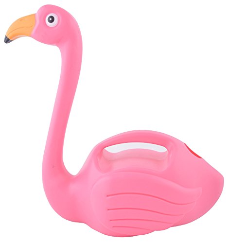 Flamingo Gießkanne in rosa aus Kunststoff von degawo