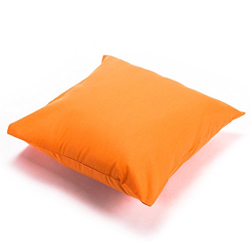 diMio Kissenbezug 40x80 in Orange aus Baumwolle mit Hotelverschluss in 10 Größen und 12 trendigen Farben, Kissenhülle für Wohnzimmer und Schlafzimmer von diMio
