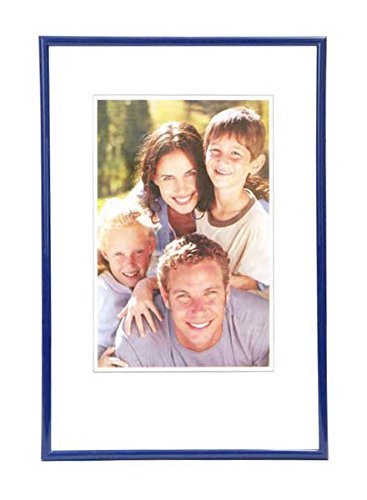 discountoase Moderne Kunststoff Bilderrahmen Fotorahmen 9x13 bis 40x50 cm versch. Farben (28x35, Blau) von discountoase