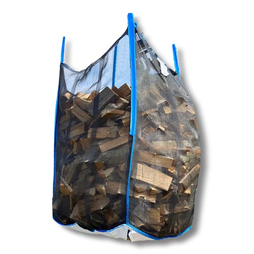 1 x Premium BigBag/Holzsack mit Sternenboden - Brennholzsack - Woodbag – Holzbag (100 x 100 x 120 cm) von dm-folien gmbh