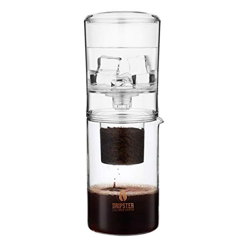 DRIPSTER 2-in-1 Cold Brew Dripper (4 Tassen / 600ml), Cold Brew Coffee Maker - Kaffeebereiter für kaltgebrühten Kaffee und Tee, Kaffeemaschine für Kaltextraktion, Transparent von dripdrip