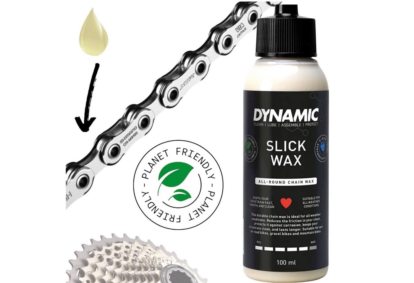 dynamic Fahrrad-Montageständer Dynamic Fahrrad Ketten Slick Wax DY-005 100 ml von dynamic