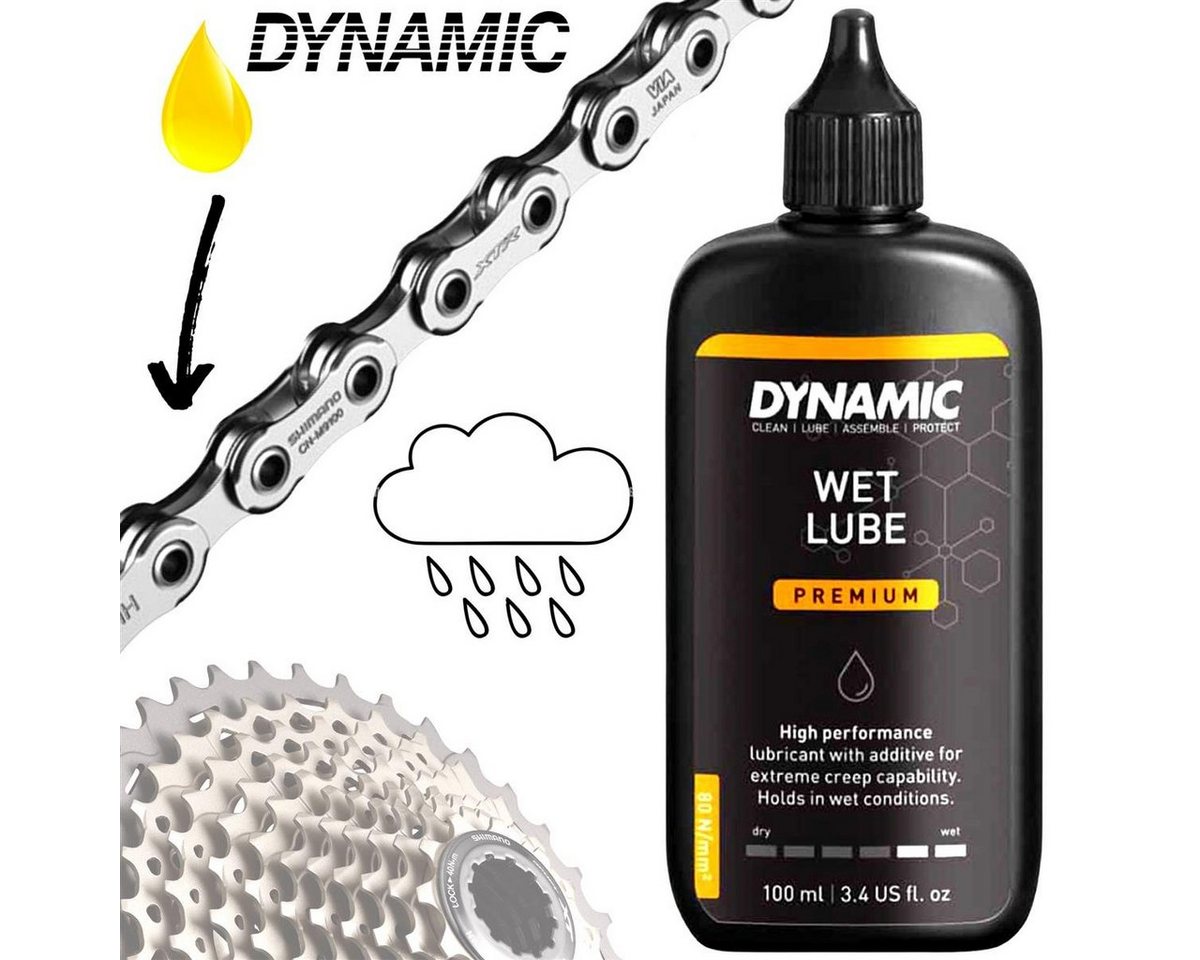 dynamic Fahrrad-Montageständer Dynamic Fahrrad Ketten Wet Lube 2-K Kettenschmierstoff DY-042 100 ml von dynamic
