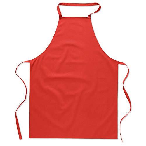 eBuyGB 1 Stück Catering Cooking Uni Chef's Unisex Küchenschürze Baumwolle Rot von eBuyGB