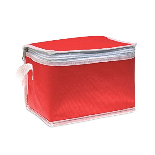 eBuyGB Kühltasche für 6 Dosen, Nicht gewebt, rot, 14 x 19.5 x 14 cm von eBuyGB
