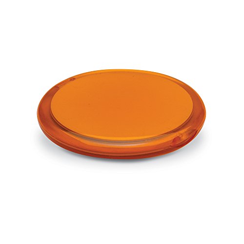 eBuyGB Kosmetikspiegel mit doppelseitiger Vergrößerung, kompakter Schminkspiegel, Plastik, Orange, Pocket Sized von eBuyGB