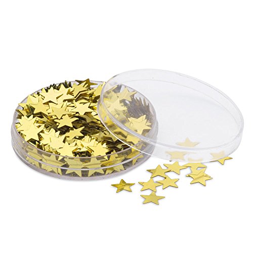 eBuyGB Tischkonfetti Stern, Plastik, Gold, 2er-Packung von eBuyGB