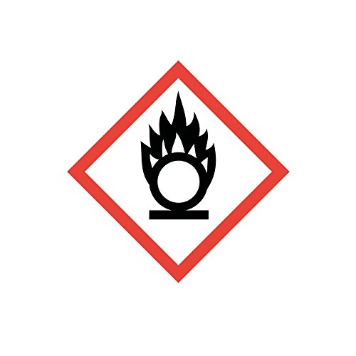 Gefahrstoffaufkleber "GHS03:Brandfördernd", hin_149, 10x10cm, Gefahrstoffsymbol, GHS-Kennzeichnung, Achtung, Warnung, Vorsicht, Hinweis von easydruck24de