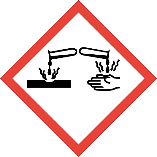Gefahrstoffaufkleber "GHS05: ätzend", hin_154, 10x10cm, Gefahrstoffsymbol, GHS-Kennzeichnung, Achtung, Warnung, Vorsicht, Hinweis von easydruck24de