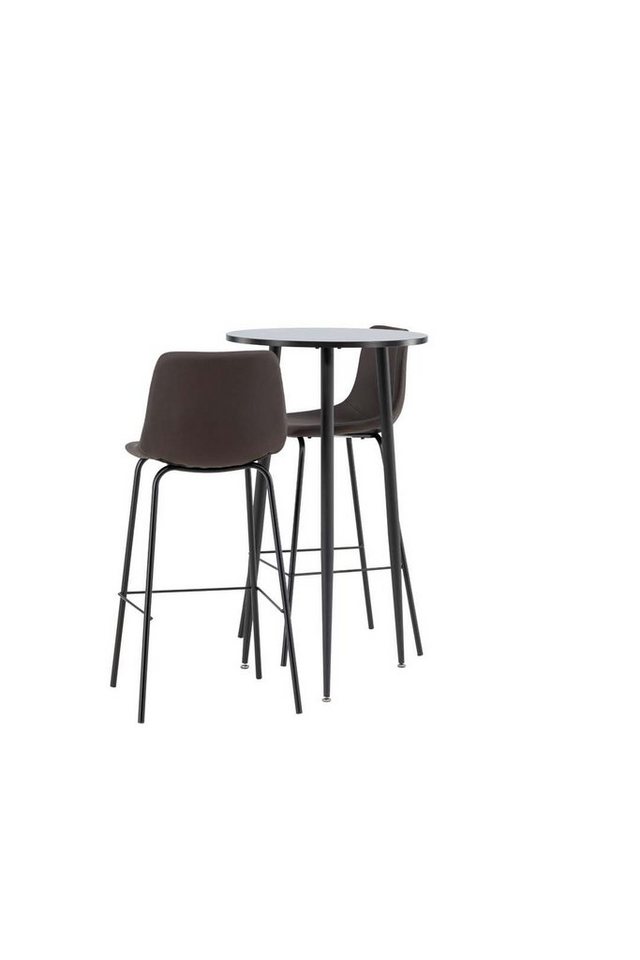 ebuy24 Barhocker Plaza Barmöbelsett Bartisch schwarz und 2 Ale von ebuy24