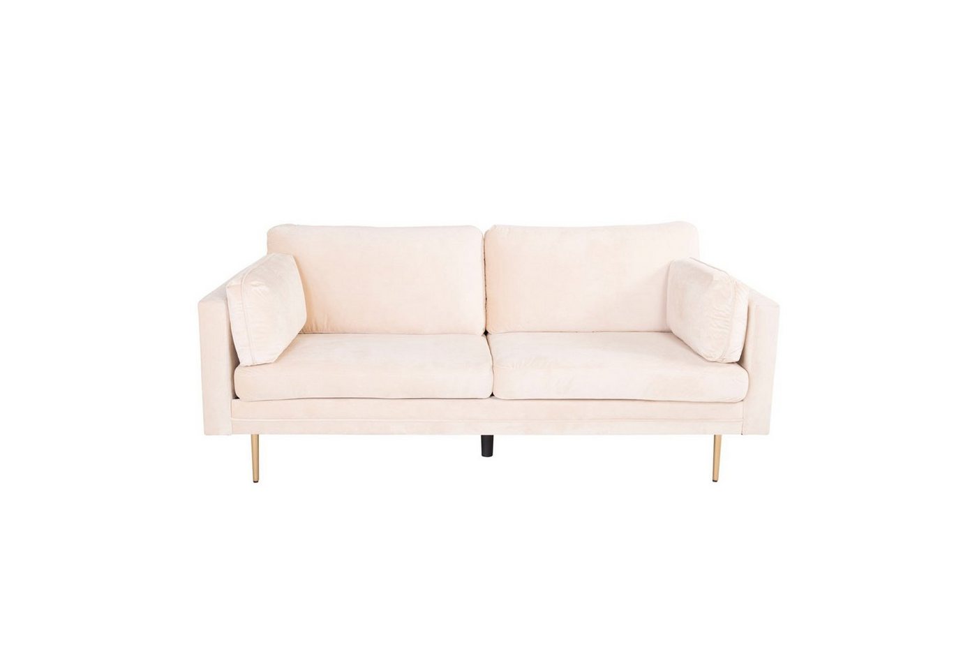 ebuy24 Sofa Boom Sofa 3 Personen velour beige., 1 Teile von ebuy24