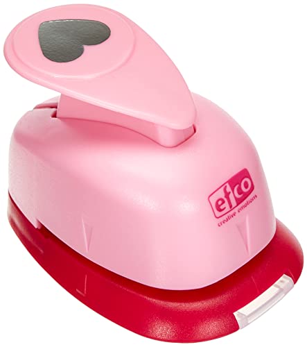 efco 1790023 Stanzer S, Herz Motivstanzer, Kern: Metall, Pink, 6 x 4 x 4,5 cm von efco