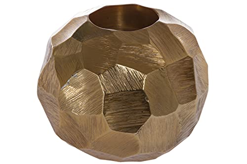 Teelichthalter: Dekoratio Kerzenhalter gehämmert modern teelicht (Gold, 9x10x10) von elbmöbel