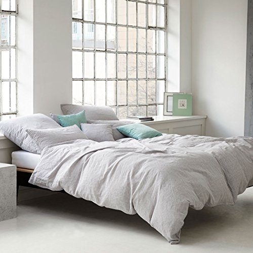 elegante Leinen Bettwäsche Breeze Weiss Kissenbezug einzeln 40x80 cm von elegante