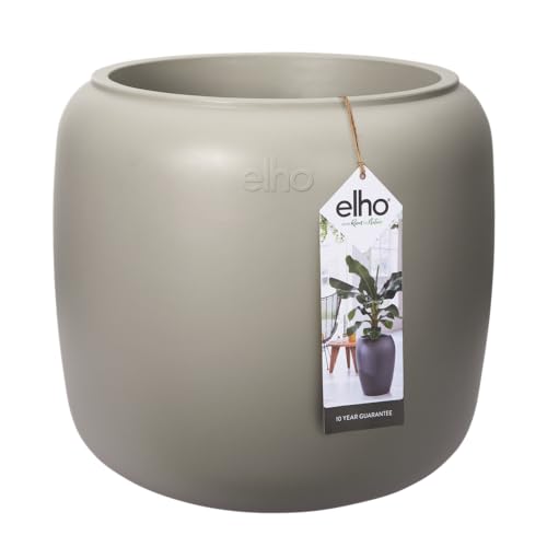 elho Pure Beads 40 - Übertopf für Innen & Außen - Ø 39.2 x H 34.9 cm - Beige/Balanced Beige von elho
